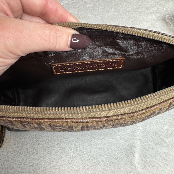 Vintage Fendi Zucca FF Monogram Cosmetic Pouch Brown - Picture 16 of 17